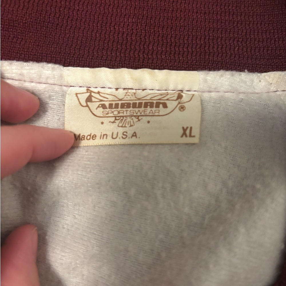 Vintage Auburn Sportswear Satin Bomber Jacket Cattlemen’s Club Riverbank CA XL - Picture 4 of 7